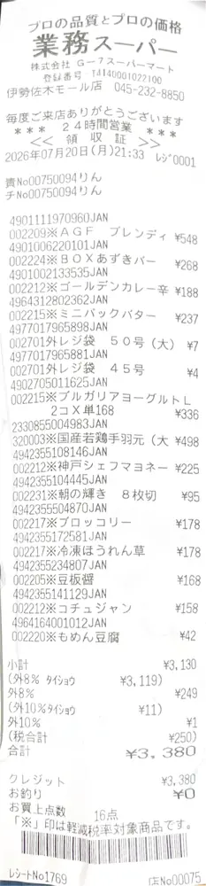 2026年7月20日の写真